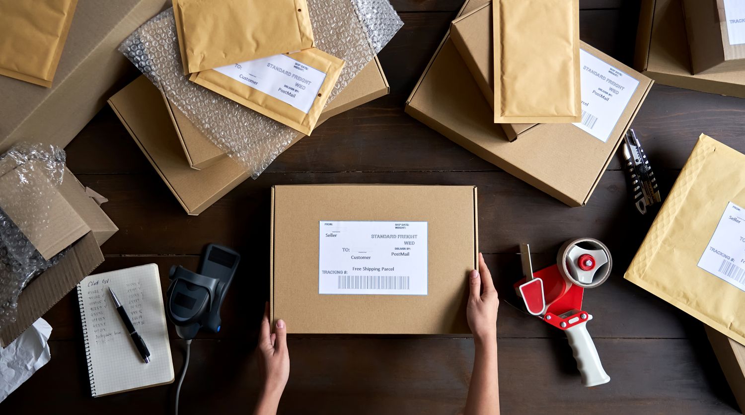 packaging on a table